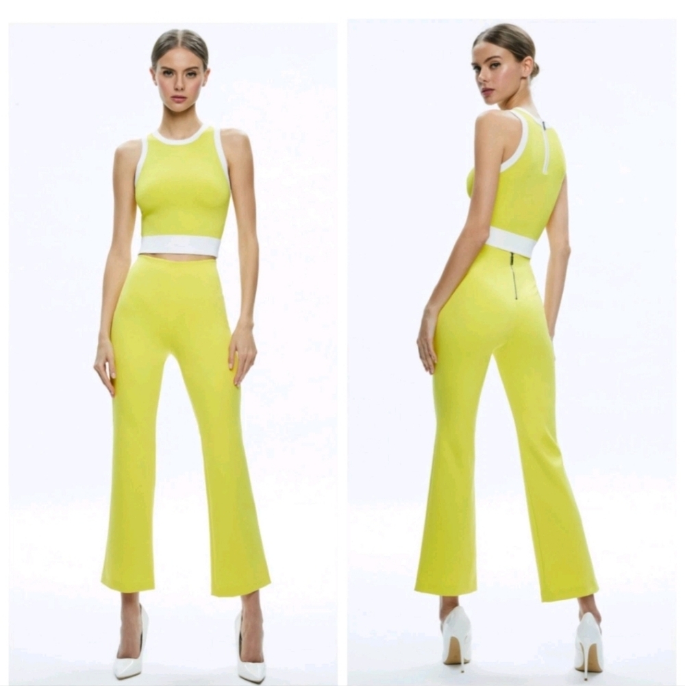 ALICE + OLIVIA RMP MID RISE BACK-ZIP BOOTCUT ANKLE PANT - Picture 5 of 16